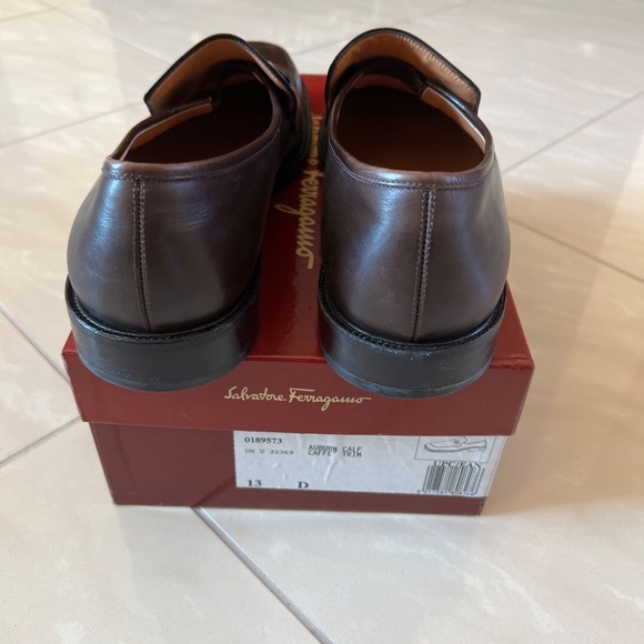 #2739 Salvatore Ferragamo Slip On Auburn Calf Caffe Trim size 13D main image 4